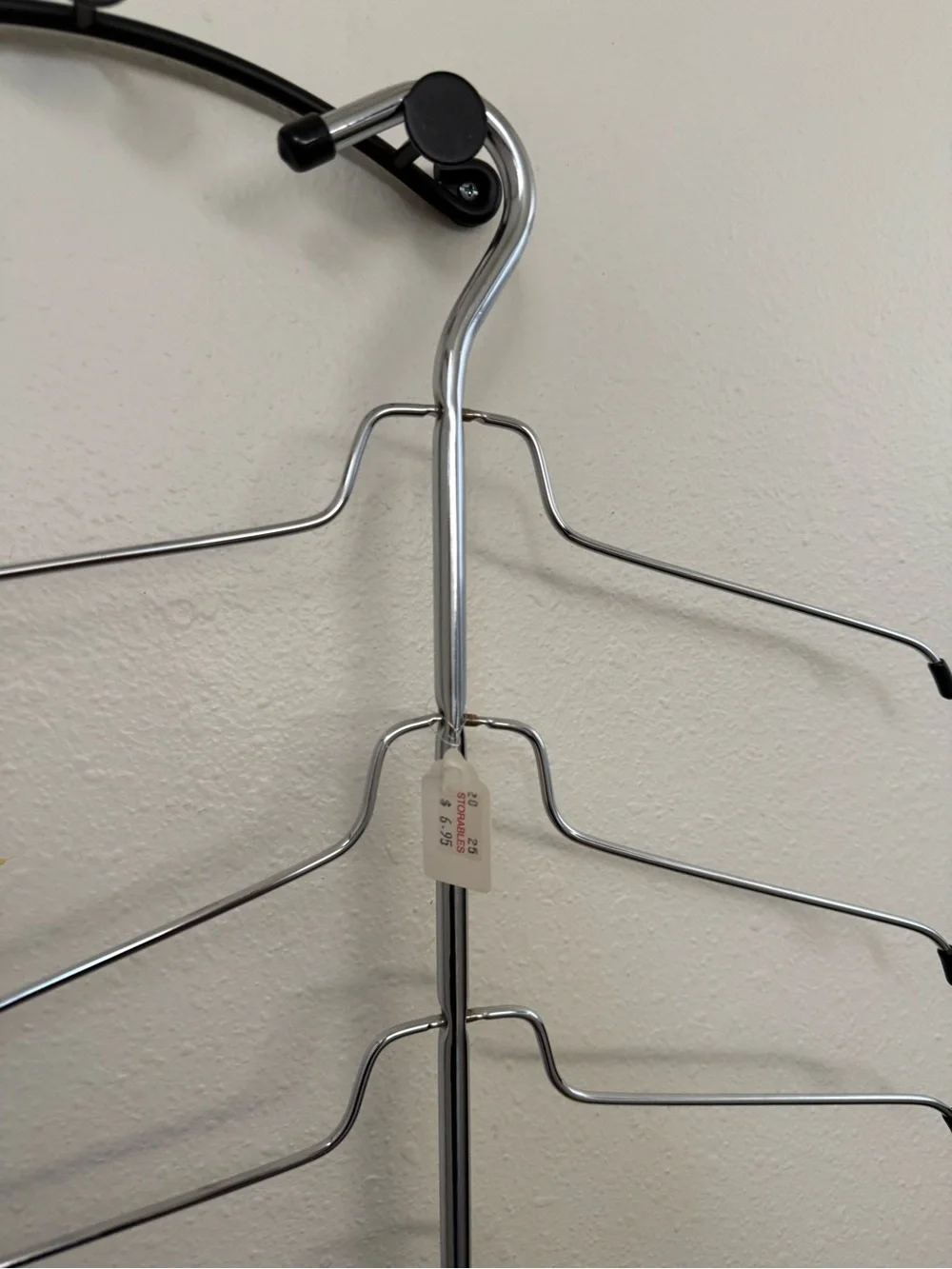 Multi-Tier Chrome Pants Organizer Hanger - Silver
